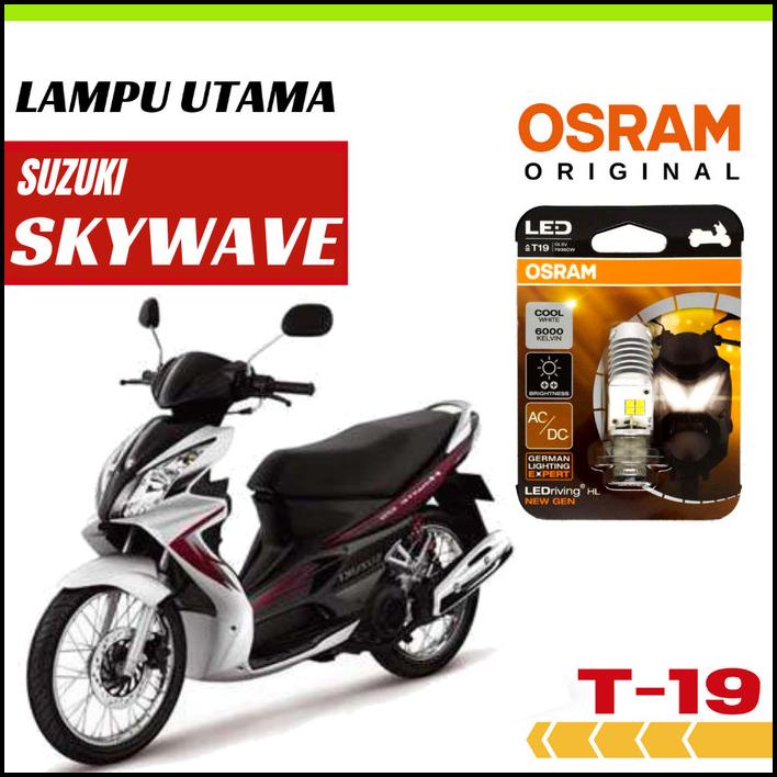 Cod Lampu Depan Motor Suzuki Skywave Osram T19 Warna Putih