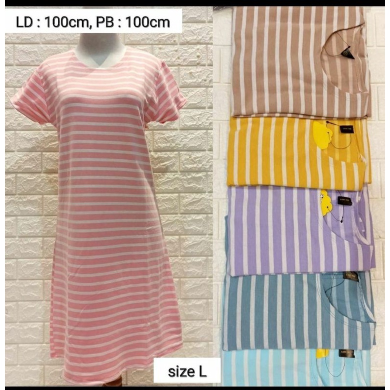 DASTER LEMONE /DRESS LEMONE MOTIF SALUR SIZE L