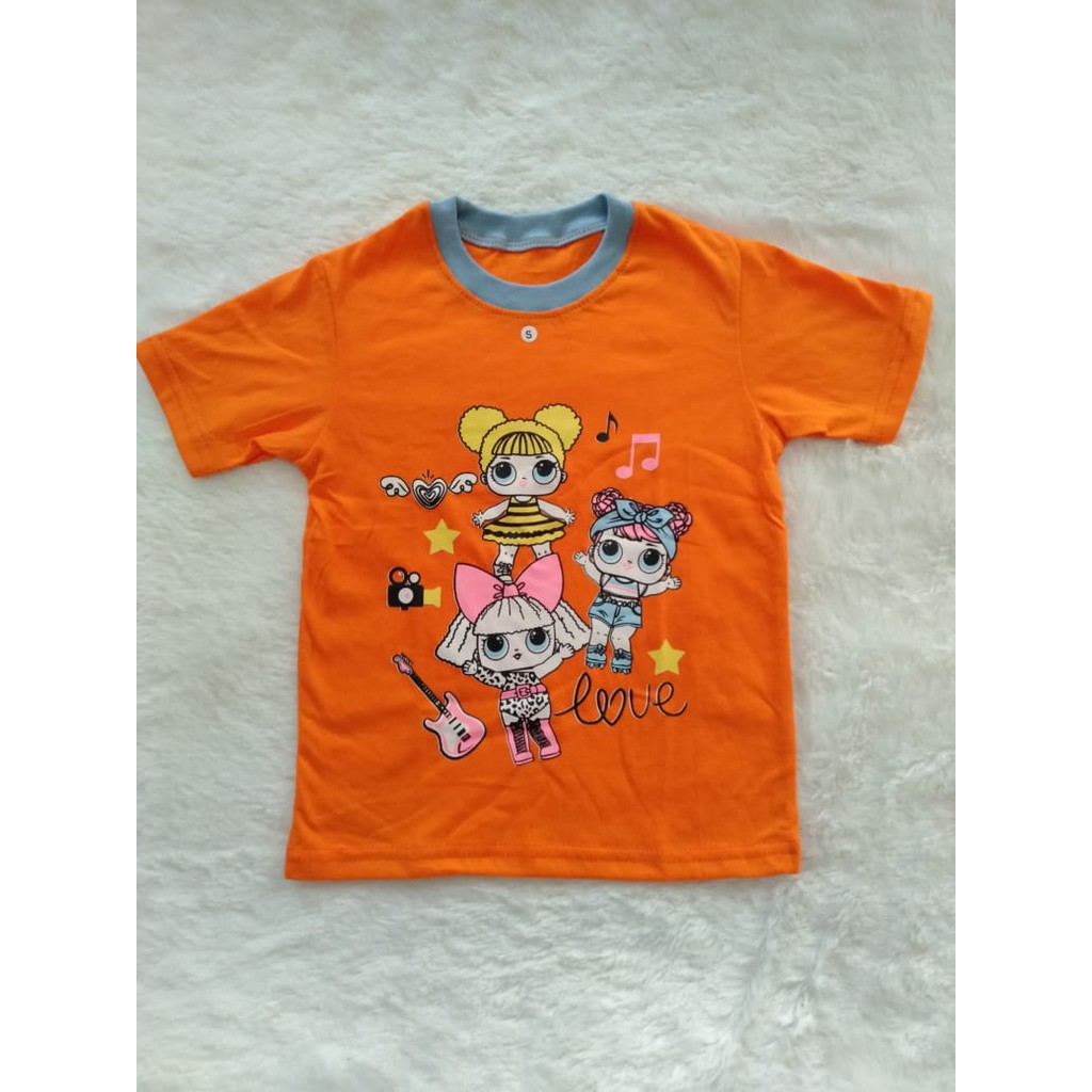 kaos anak motif karakter ukuran L usia  3-4 tahun-2