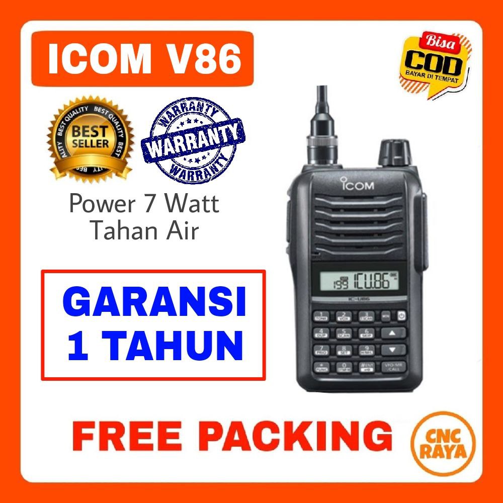 HT ICOM V86 7Watt Singleband VHF (Free Earset) Ori Pengganti IC V80 86 Garansi 1 Tahun Walkie talkie | HT ICOM V86 7Watt + Free Headset Earset Ori Pengganti IC V80 | H T I COM V 86 7 Watt Walkie Talkie | Hate IKOM V-86 Handy Talky | Toko Radio Komunikasi