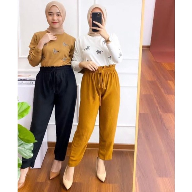 BAGGY PANTS CRINKLE AIRFLOLW PREMIUM / CELANA BAGGY PANTS PREMIUM