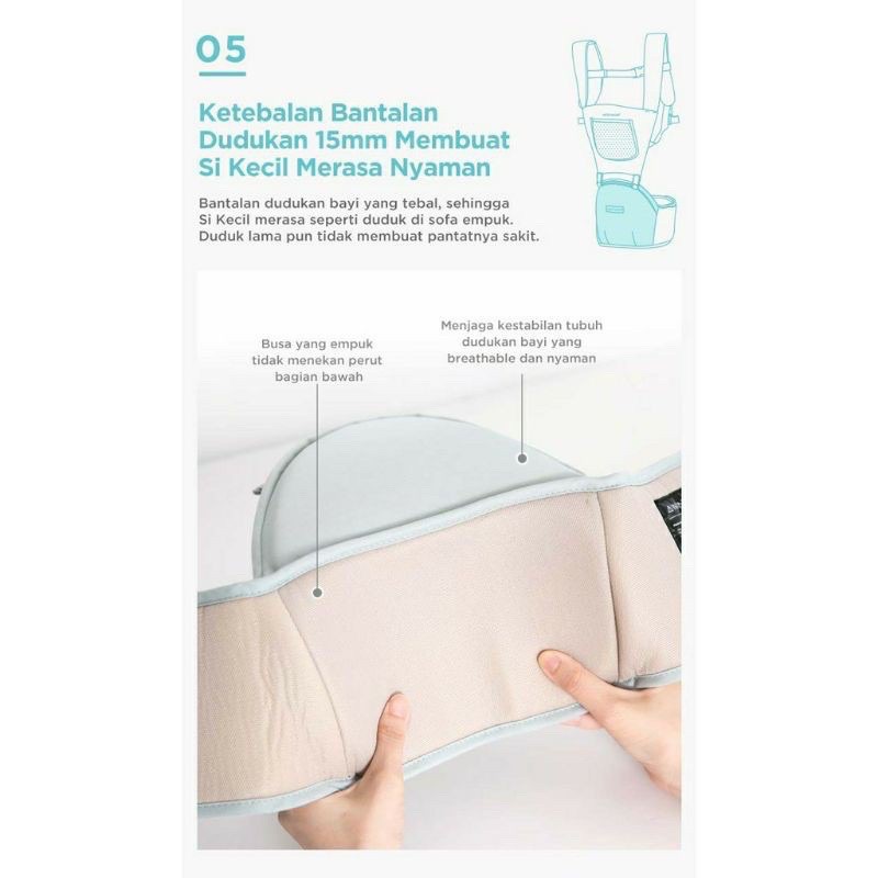 Mooimom Casual Hipseat Carrier - Gendongan Bayi Hip Seat