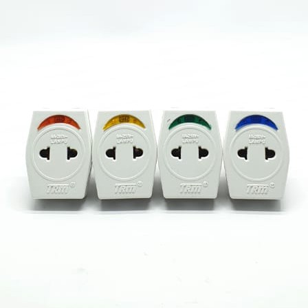 TRM TM-922L Steker T Multi Lampu / Colokan Listrik 3 Cabang / T Steker (Harga 1 Bj)
