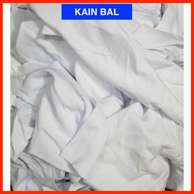 Kain Bal 1 kg / Majun Putih Kain Ball Kain Bal Lap Furniture Potongan Perca