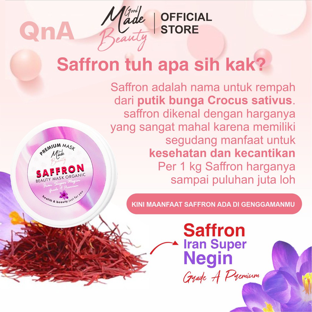 MASKER SAFFRON 100gr By Good Made Beauty