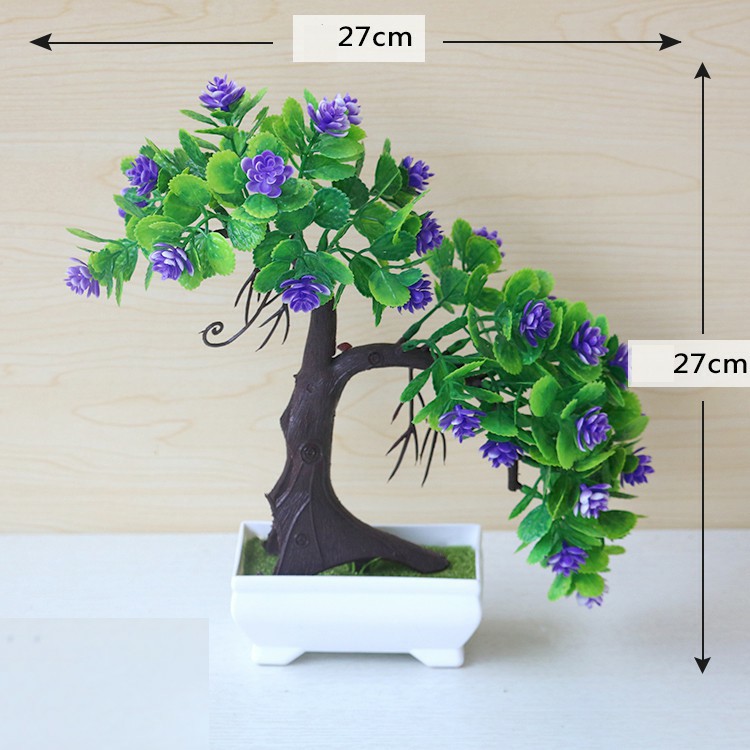 Kunataruma Pot Tanaman Besar Hias Bunga Plastik Artificial Daun Rambat Dekorasi Monstera Kering-Lavender