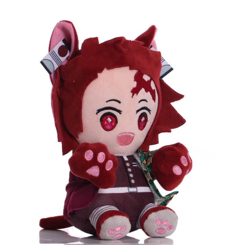 Mainan Boneka Plush Manga Demon Slayer Tanjirou Kamado Nezuko Zenitsu 20CM Untuk Hadiah Anak