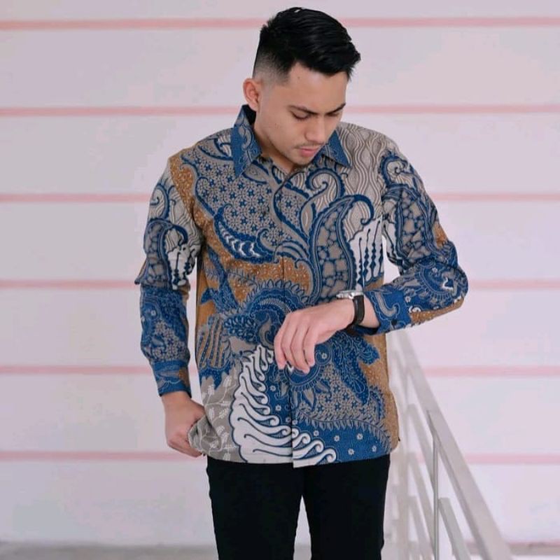 KEMEJA BATIK PRIA LENGAN PANJANG A15