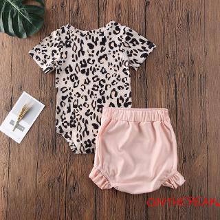 Setelan Romper Lengan Pendek Celana  Panjang Pink Motif 