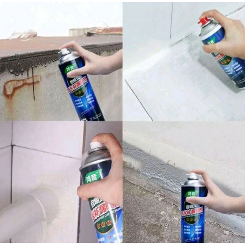 Spray Pilok Cat Anti Bocor Waterproof Pelapis Dinding Tembok Atap Plafon Cat Semprot Ajaib Tahan Air Leakproof no drop