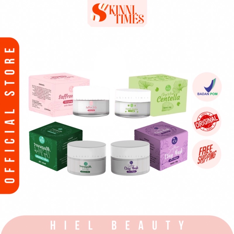 HIEL BEAUTY SAFFRON JELLY SLEEPING MASK SAFFRON CLAY MASK MUGWORT CLAY MASK CENTELLA CLAY MASK