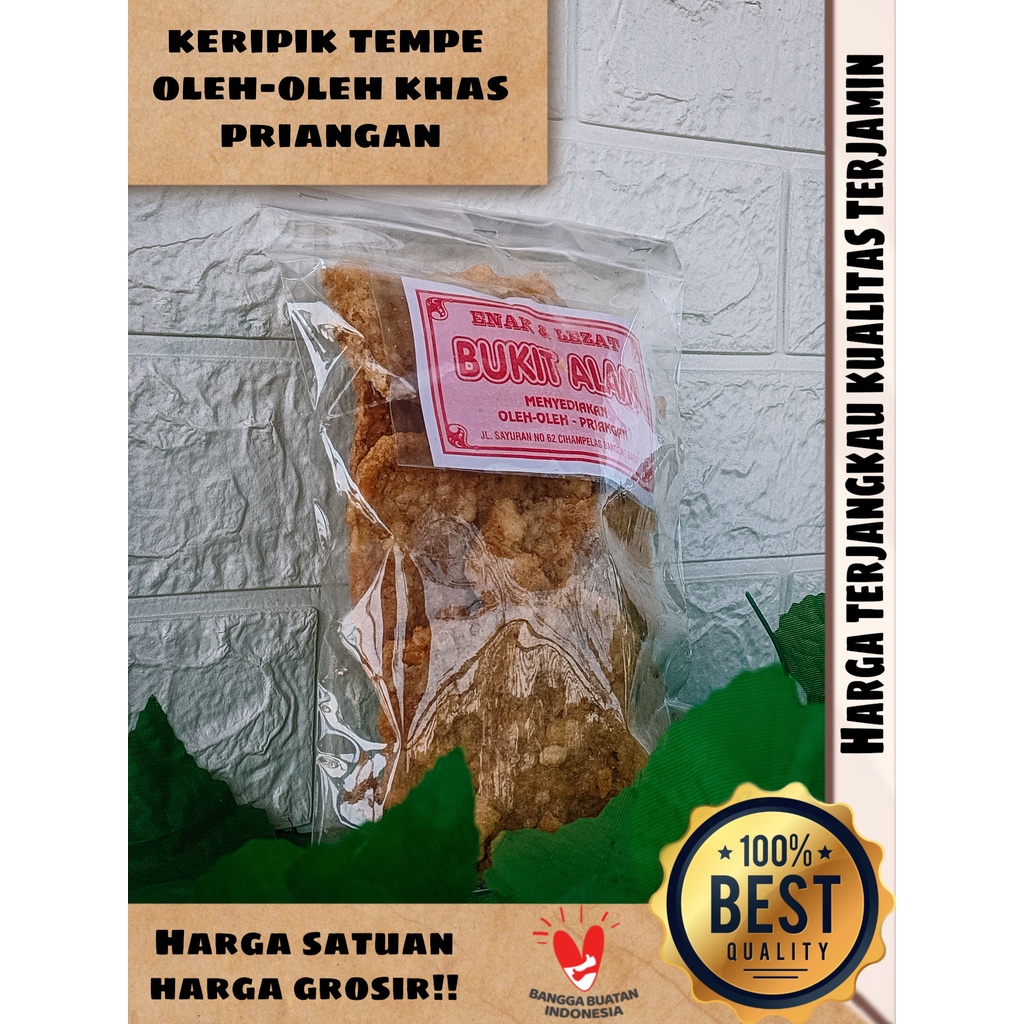 

BUKITALAM-Keripik Tempe Tipis Gurih Renyah, Jajanan murah meriah, Cemilan murah meriah, Makanan Oleh-oleh 185gram