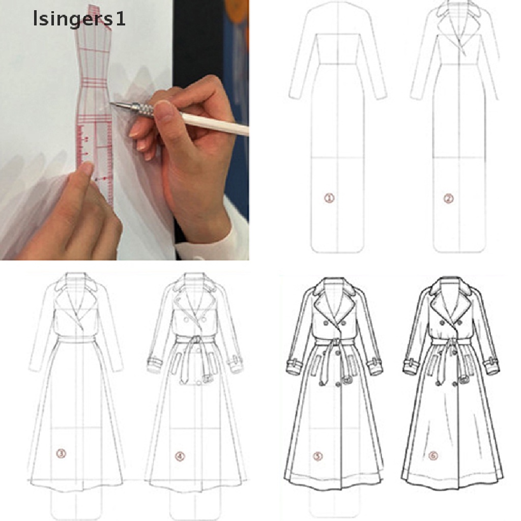 (lsingers1) Penggaris Template Gambar Untuk Desain Sketsa