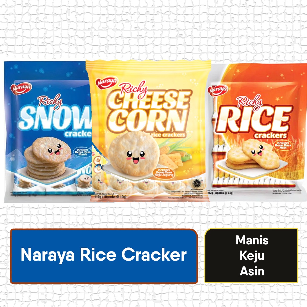 

Naraya Rice Crackers Snow / Salty / Cheese 1 Pak