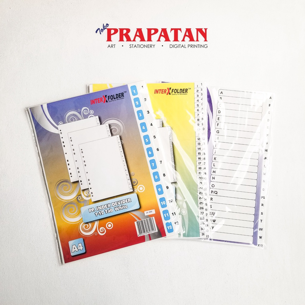 

PP. Index Divider Tab White A4 InterXFolder