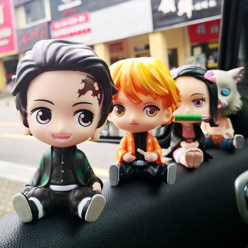 Bobble Head Kimetsu no Yaiba Tanjiro Nezuko - Tanjiro Dashboard Mobil