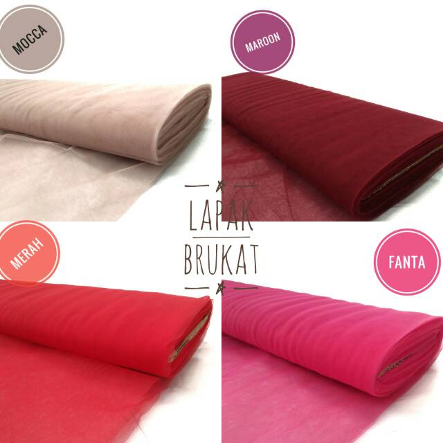 Tulle / tule / tula kaku / keras tile untuk bungkus souvenir,rok tutu dll