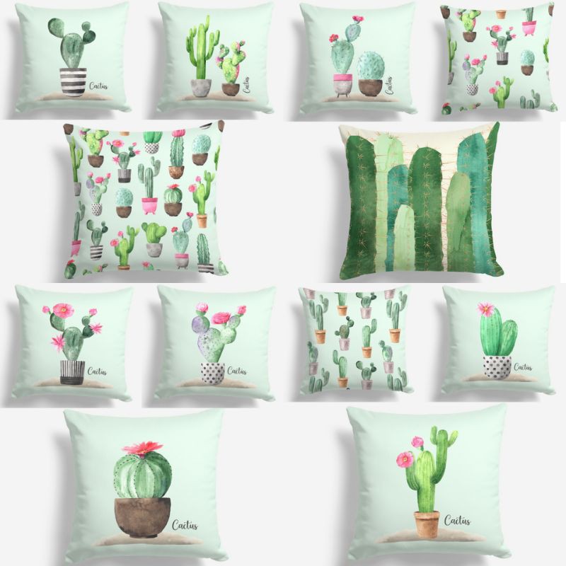 Bantal sofa new kaktus cactus soft green