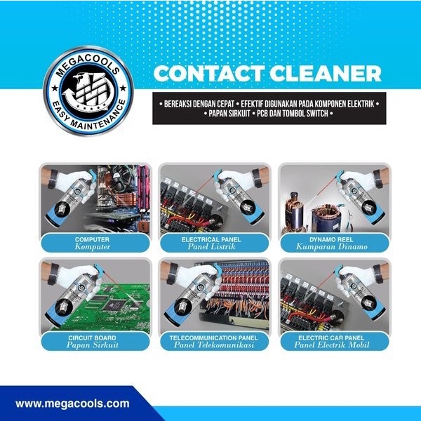 Megacools Contact Cleaner 500 ml Pembersih Komponen Elektronik