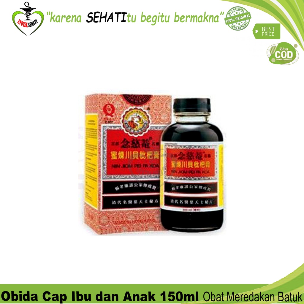 OBAT BATUK IBU DAN ANAK OBIDA 150ML SIRUP HERBAL BATUK