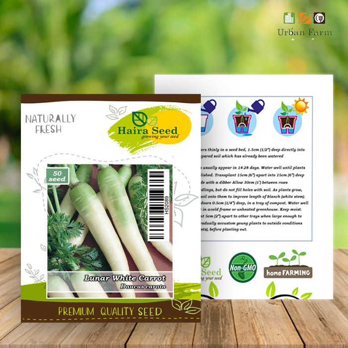 Benih-Bibit Wortel Putih Lunar White (Haira Seed)