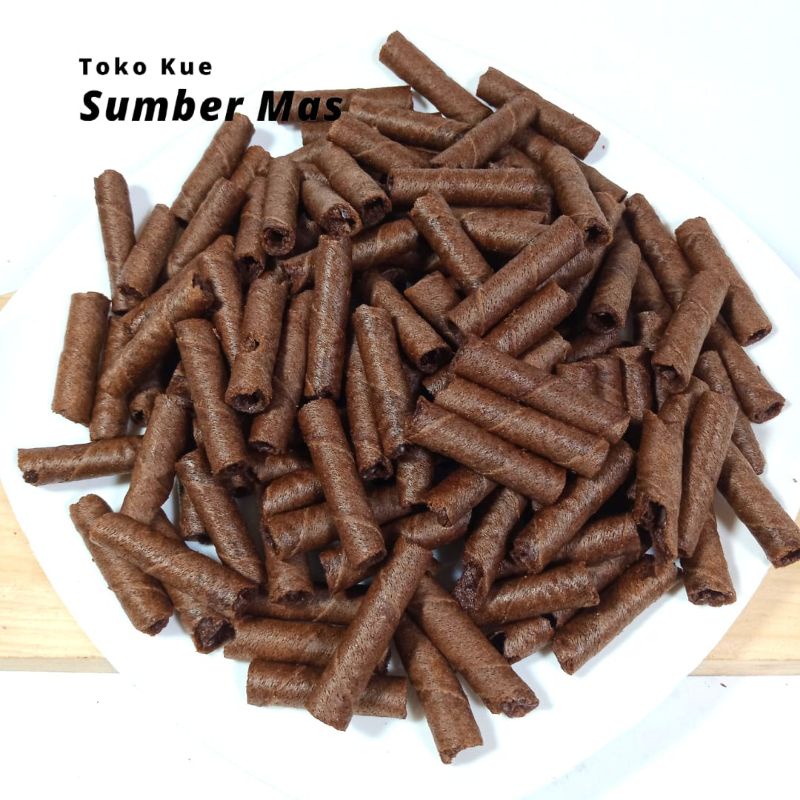 WAFER STIK MINI COKLAT 1 kg / WAFER ROLL COKELAT/ KILOAN