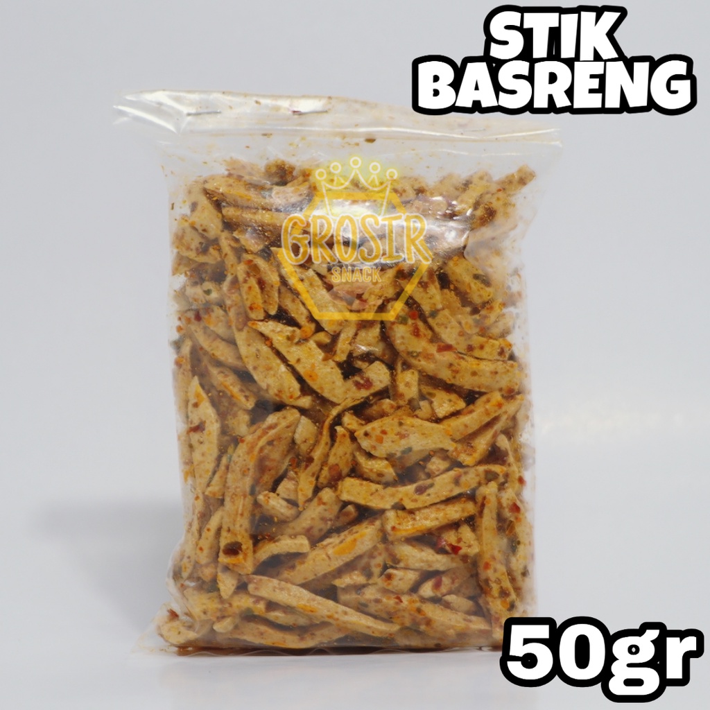 Stik Basreng Baso Goreng Seblak Kering 50gr+ Extra Daun Jeruk banyak pilihan rasa