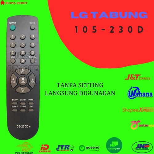 REMOT / REMOTE TV LG TABUNG / LG TABUNG TIPE 230D ECER DAN GROSIR