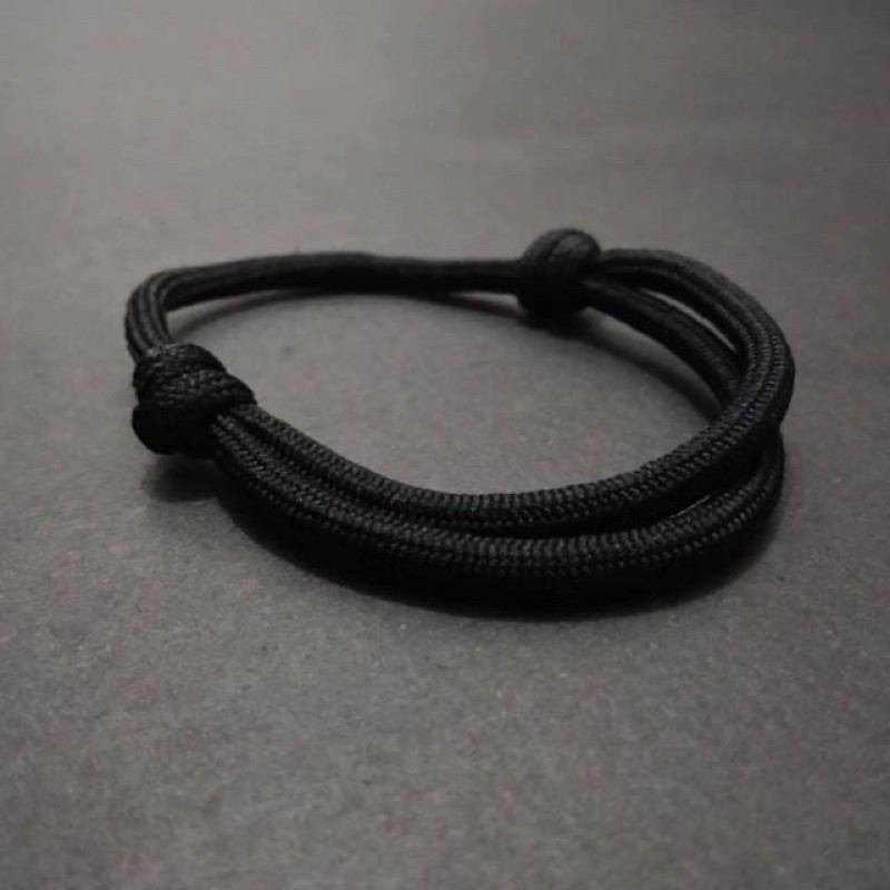 BISA COD Gelang Paracord Murah / Gelang Gunung / Gelang Hitam Polos Unisex Cewe Cowo / Kekinian Vira