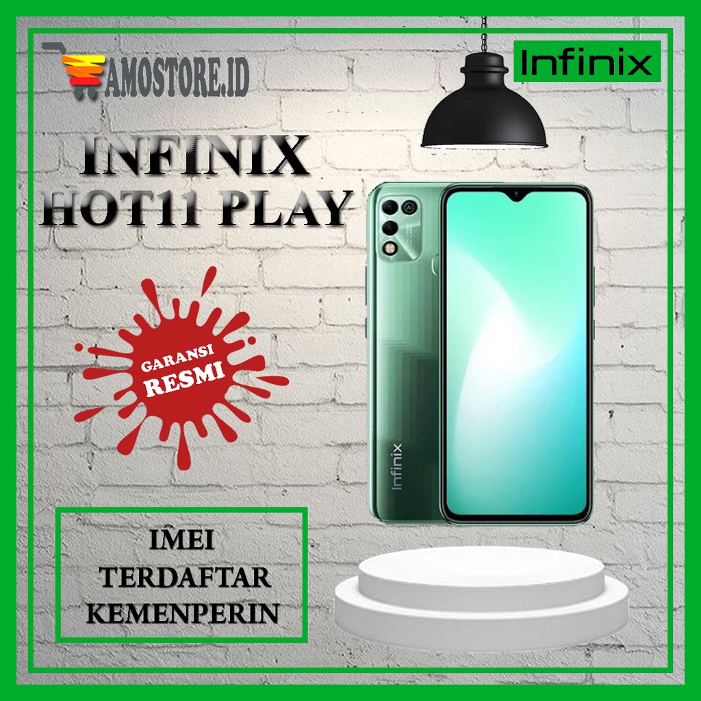 HP BARU INFINIX HOT 11 PLAY RAM 4/64 GB GARANSI RESMI INFINIX INDONESIA