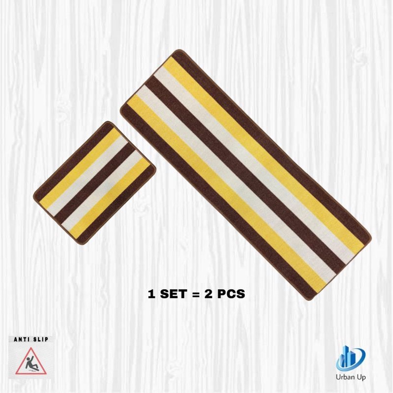 Keset Dapur / Keset Kamar Mandi Anti Slip Premium 2 Pcs Uk. 40 x 60 Dan 40 x 150