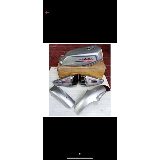 BODY SET RX KING TAHUN 2001 WARNA SILVER PAKEK EMBLEM