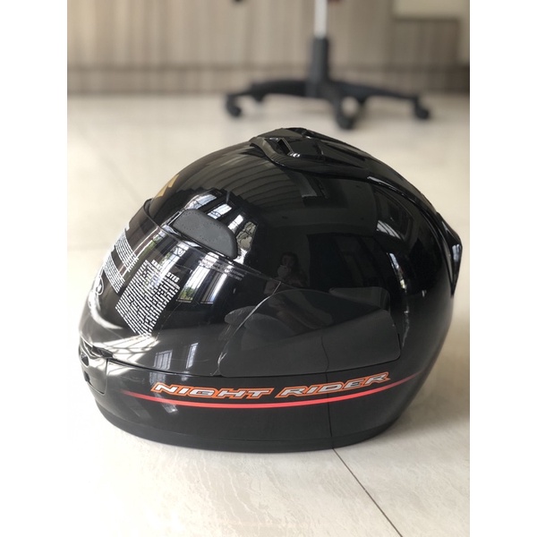 suzuki helm full face night rider black glossy full face helmet aksesori motor helm kece helm suzuki