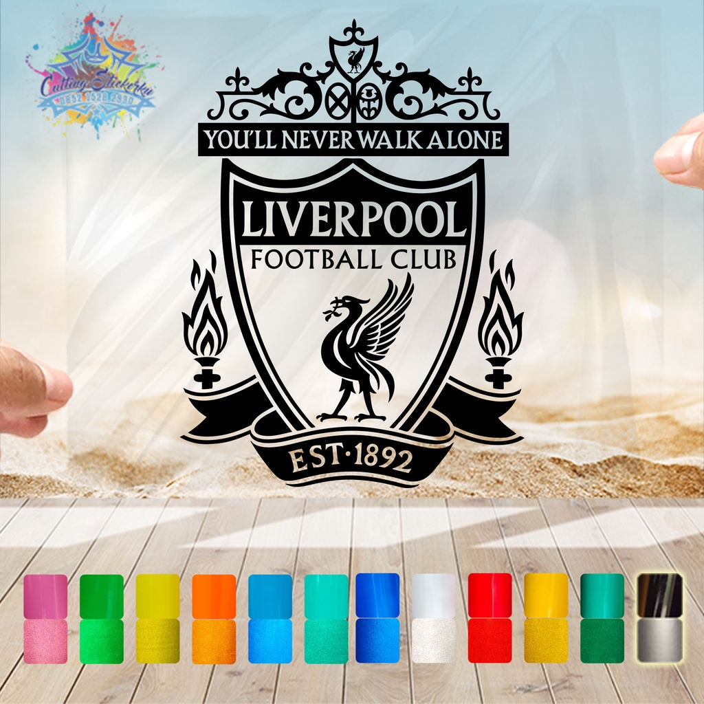 Cutting Stiker Liverpool Variasi Motor Mobil Sticker Timbul Keren Nyala Dasbor Spakbor Visor Body Kaca Helm Laptop Hologram Reflective Tahan Air Bodi Samping Nama Jepang Scoopy Vario Beat NMAX PCX Vespa Aesthetic Pickup Anime Windshield Kustom Modif