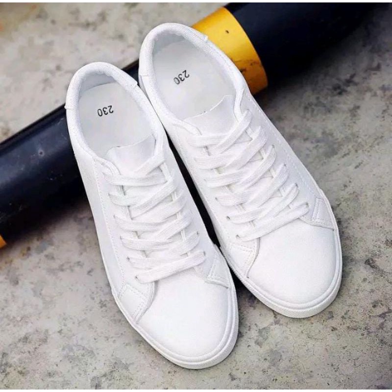 SEPATU WANITA / SEPATU PRIA /  sneakers putih polos / Sneakers wanita / Sepatu Putih / Sneakers whit