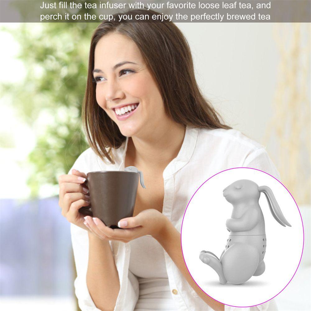 Solighter Penyeduh Teh Lucu Mini Animal Diffuser Reusable Silicone Tea Strainer