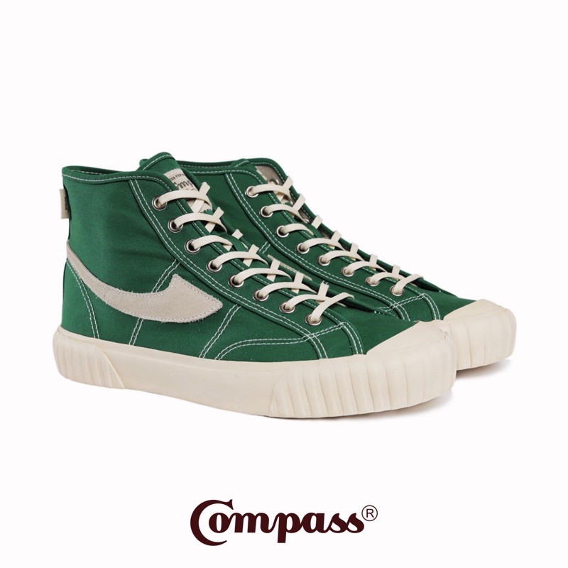 SEPATU COMPASS VINTAGE HI GREEN