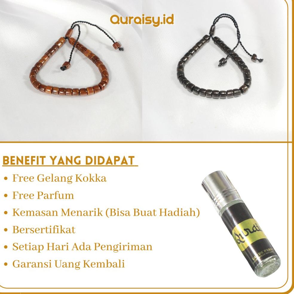 [LBB.02Jl22ᵁ] Tasbih Kokka 99 biji untuk kesehatan Jumbo Bersertifikat Asli Tasbeh Kauka Kaukah Koka