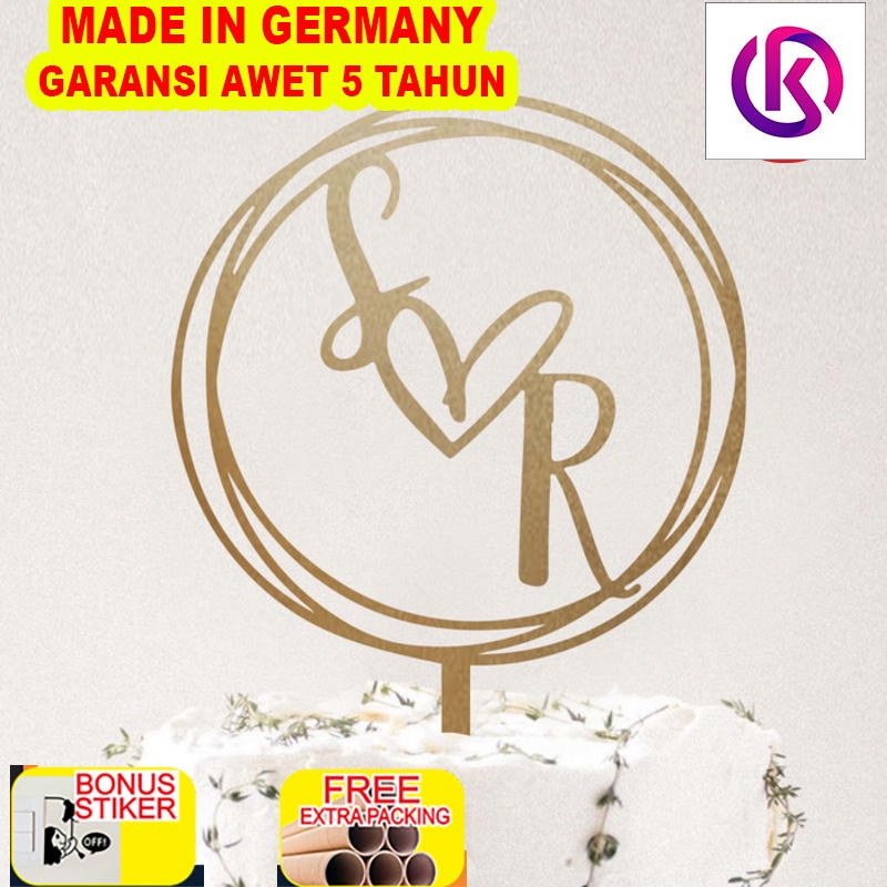 

Terlaris Custom Topper Couple Inisial | Topper Kue Acrylic | Hiasan Kue Acrylic - 10cm