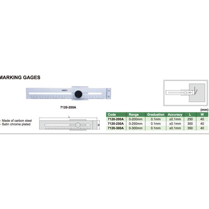 

Penggaris Besi Marking Gage 0-200Mm Insize 7120-200A