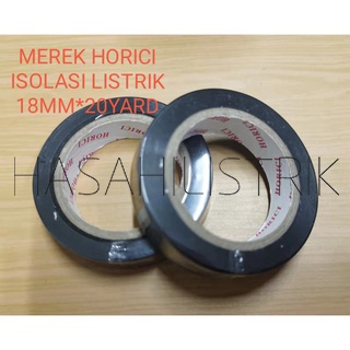 18*20Y Isolasi Listrik pvc hitam Tahan panas HOKI TAPE / Isolasi Instalasi Listrik Hitam 20 Yard