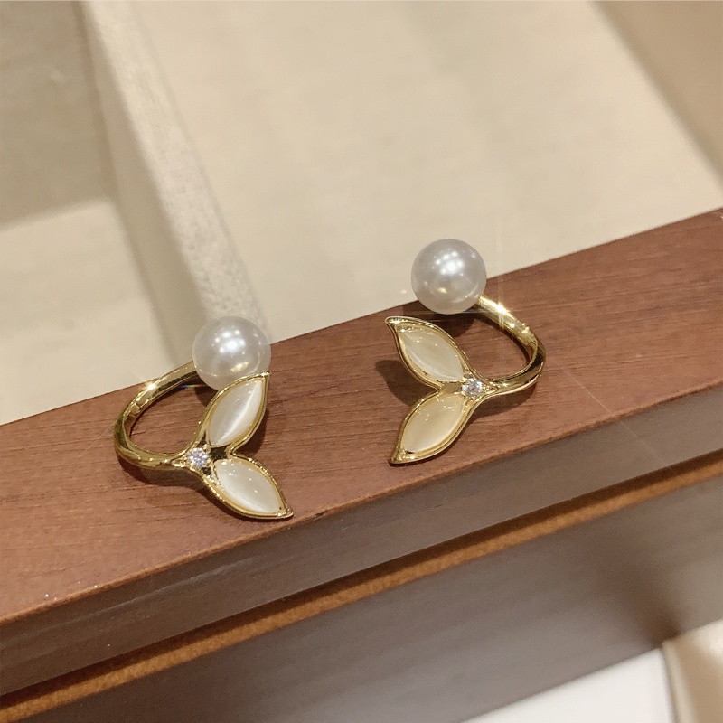 Anting Mutiara Fishtail Untuk Wanita Aksesoris fashion Korea