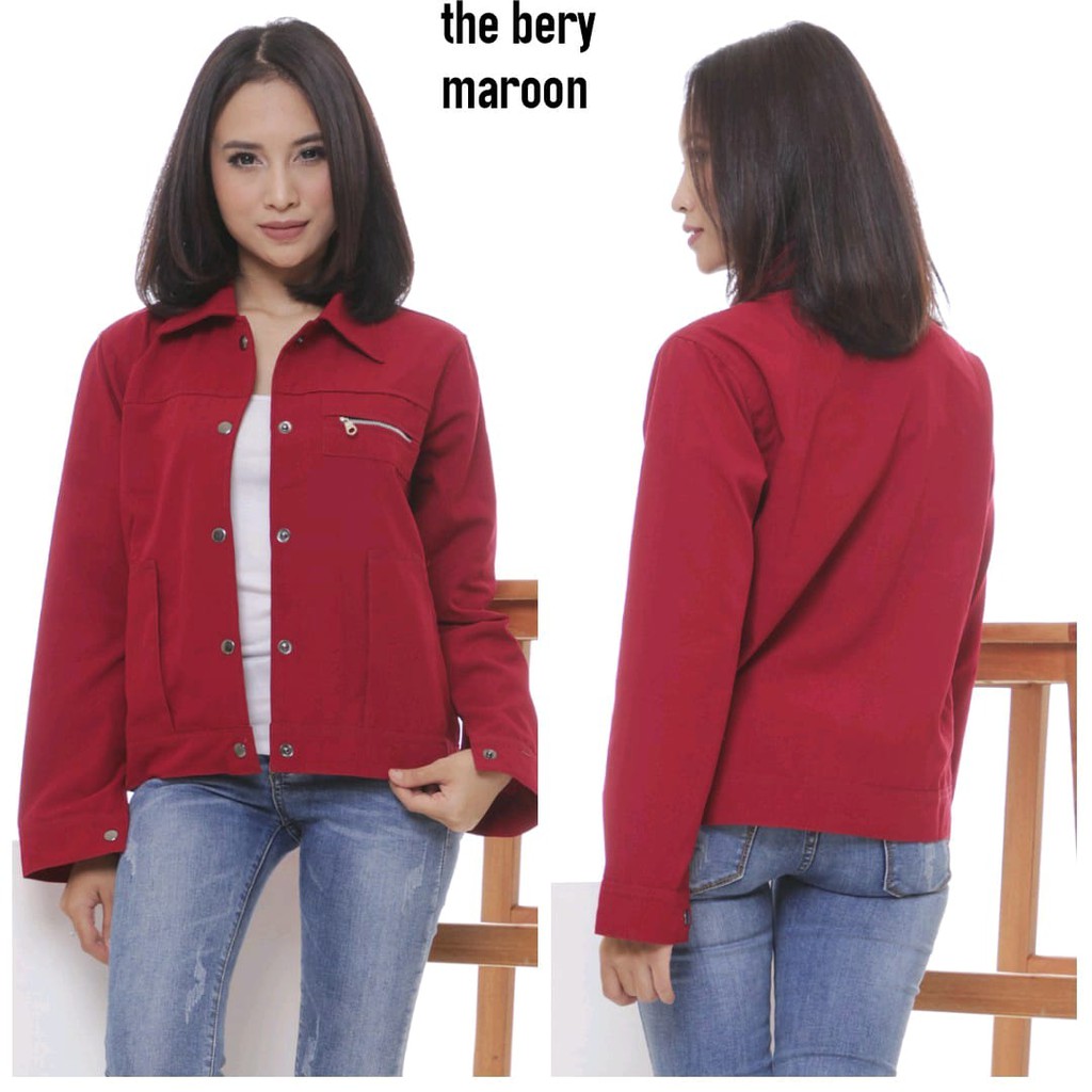 Jaket Wanita Korean Style Bahan Cotton Fleece