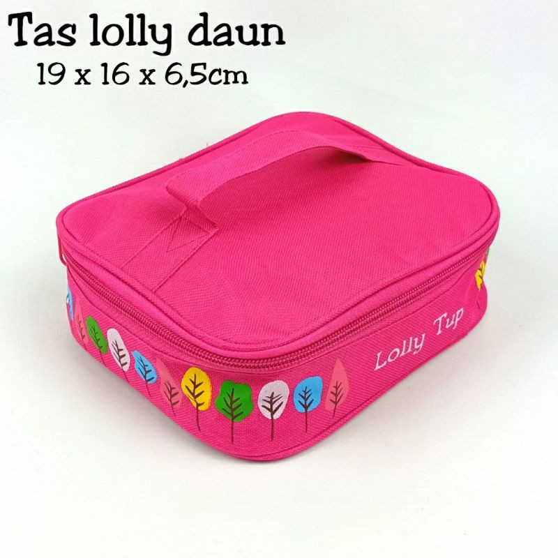 TAS LOLLY DAUN / TAS BEKAL MAKAN / LUNCH BAG / SOUVENIER ULANG TAHUN / TAS LOLLY /TAS CUSTUM NAMA