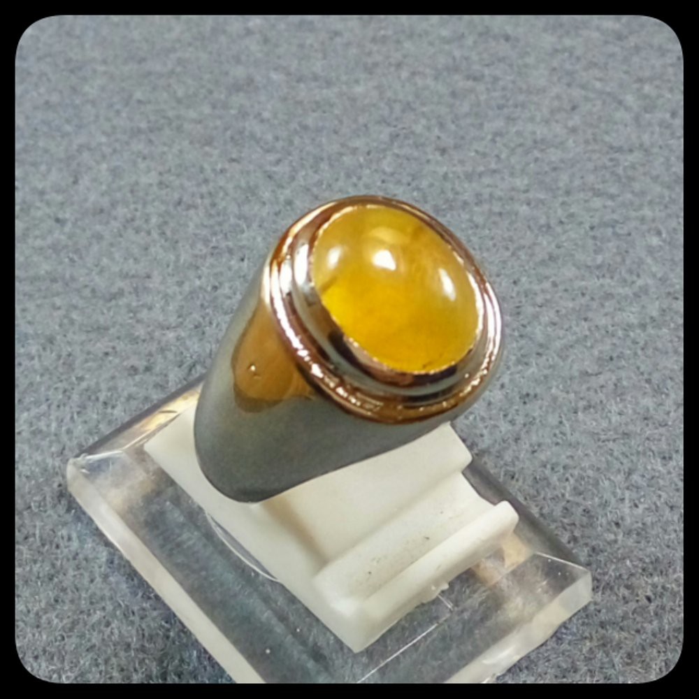 CINCIN NATURAL YELLOW SHAPPIRE MINIMALIS ASLI NATURAL