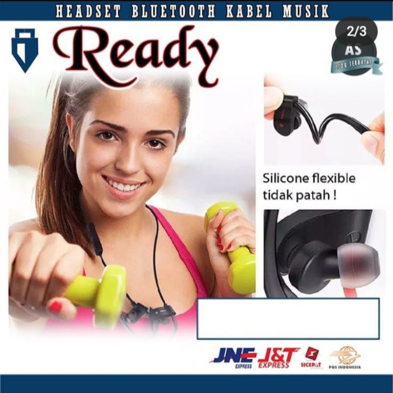 Headset Bluetooth Wireless Kiri Kanan Musik RT558 Joging Gowes Sport I Bisa Musik dan telponan I Ada Pengait Sehingga Tidak Mudah jatuh Saat digunakan Bersepeda atau Berlari I Bisa jadi kalung Jika Sedang Tidak digunakan dan Simpan dii Leher Saja