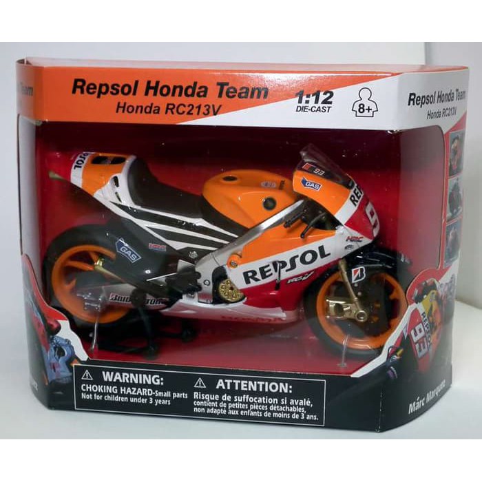 Diecast Motogp - Diecast Ducati - Diecast New Ray Vespa Miniatur Moto Gp Honda Marc Marquez 2014