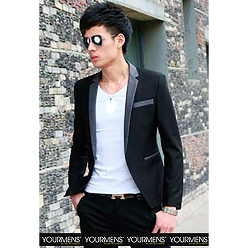 JAS PRIA MATRIX BLACK SLIMFIT MODEL KOREA SEMI FORMAL FULL FURING BAHAN HIGH TWIST TEBAL