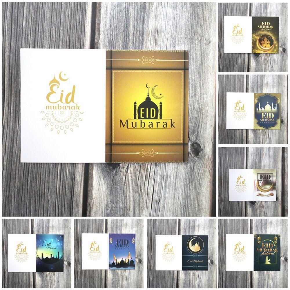 Suyo 10pcs Kartu Ucapan Eid Mubarak DIY Untuk Dekorasi Rumah