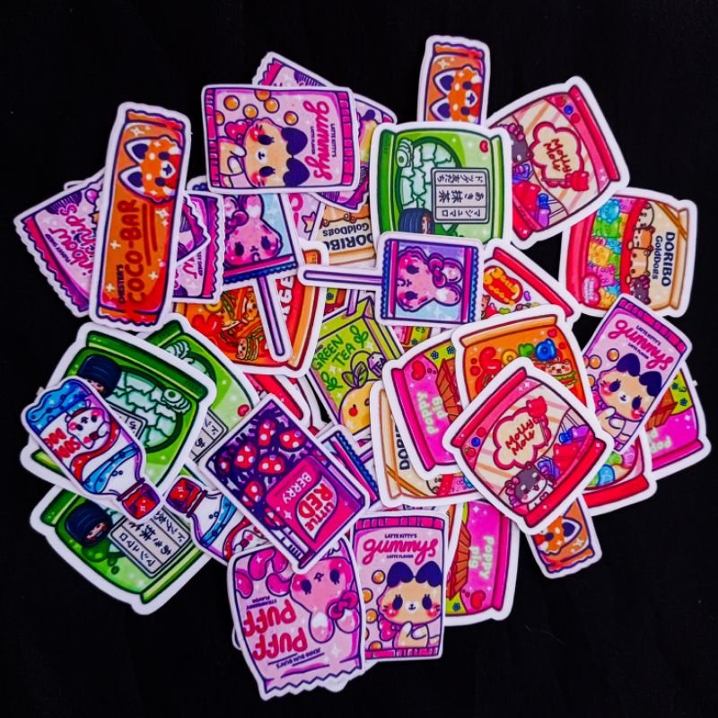 

100pcs Stiker Snack kawaii